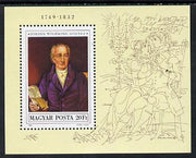 Hungary 1982 Goethe Death Anniversary unmounted mint perf miniature sheet Mi Bl 161A