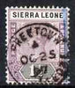 Sierra Leone 1896-97 QV Key Plate Crown CA 1.5d mauve & black used (blue crayon line at right) SG43