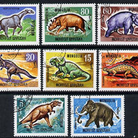 Mongolia 1966 Prehistoric Animals set of 8 cto used, SG 436-43