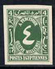 Egypt 1927-56 Postage Due 4m green imperf on thin cancelled card (cancelled in English) specially produced for the Royal Collection, as SG D175