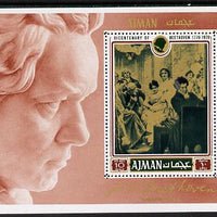 Ajman 1971 Beethoven m/sheet (Mi BL 270A) unmounted mint