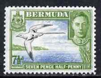 Bermuda 1938-52 KG6 Tropic Bird 7.5d black, blue & bright green, fine mounted mint, SG 114b