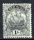 Bermuda 1922-34 KG5 1s brownish black on yellow green fine used, SG87a