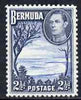 Bermuda 1938-52 KG6 Grape Bay 2.5d light & deep blue unmounted mint, SG 113