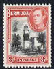 Bermuda 1938-52 KG6 Lighthouse 3d black & rose-red unmounted mint, SG 114