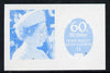 St Vincent - Grenadines 1986 Queen's 60th Birthday 5c imperf proof in blue only printed on gummed paper (ex Format archives) unmounted mint