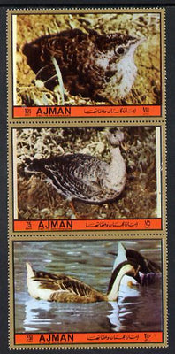 Ajman 1972 Birds set of 3 from Birds & Beetles set unmounted mint (Mi 2172-77A)