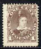 Newfoundland 1880-82 Prince of Wales 1c dull grey-brown mtd mint, poor gum and centring, SG 44