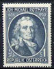 Austria 1954 Birth Tercentenary of Rottmayr von Rosenbrunn (painter) 1s green m/mint, SG1263