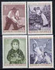 Austria 1961 Centenary of Kunstlrthaus set of 4 unmounted mint - the 3s showing interesting plate flaw across child's face, SG1365-68