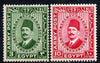 Egypt 1936 Fuad Army Post set of 2 mounted mint SG A12-13