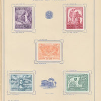 Brazil 1945 Victory of Allied Nations in Europe imperf proof set of 5 on thin card mounted in signed presentation folder, as SG 711-15