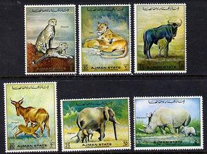 Ajman 1972 Animals perf set of 6 unmounted mint, Mi 1405-10
