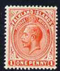 Falkland Islands 1912-20 KG5 MCA 1d orange-red mounted mint SG61