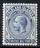 Falkland Islands 1912-20 KG5 MCA 2.5d blue mounted mint SG63c
