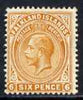 Falkland Islands 1912-20 KG5 MCA 6d orange mounted mint SG64/b