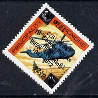 Thomond 1972 Helicopter 2s6d (Diamond shaped) surcharge 12.5p with Royal Silver Wedding overprint doubled, one inverted (unmounted mint but some off-set)