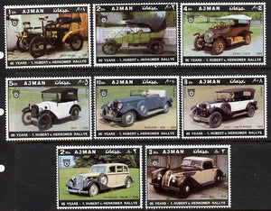 Ajman 1970 Cars (65th Herkomer Rally) set of 8 unmounted mint (Mi 613-20A)