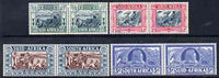South Africa 1938 KG6 Voortrekker Centenary Memorial Fund set of 8 (4 horiz se-tenant pairs) lightly mounted mint SG 76-79