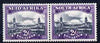 South Africa 1945-46 Union Buildings 2d slate & violet horiz pair mounted mint SG107