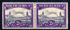 South Africa 1945-46 Union Buildings 2d slate & br violet horiz pair unmounted mint SG107a