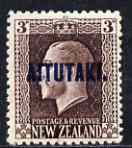 Cook Islands - Aitutaki 1917-18 KG5 3d chocolate P14 x 14.5 unmounted mint SG16