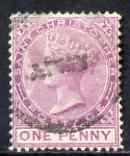 St Christopher 1870-79 QV Crown CC 1d magenta P14 used (one shortish perf) SG6