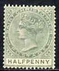 St Christopher 1882-90 QV Crown CA 1/2d blue-green mounted mint SG11