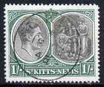 St Kitts-Nevis 1938-50 KG6 1s P14 used SG75b