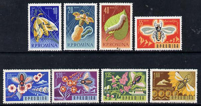 Rumania 1963 Bee-Keeping & Silkworm Breeding set of 8 unmounted mint, SG 3080-87, Mi 2214-21*