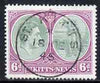 St Kitts-Nevis 1938-50 KG6 6d P14 used SG74c/d