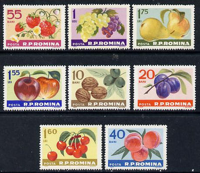 Rumania 1963 Fruits & Nuts set of 8 unmounted mint, SG 3041-48,,Mi 2176-83*