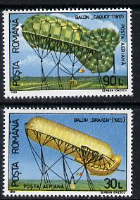 Rumania 1993 Air Balloons set of 2, Mi 4863-64 unmounted mint