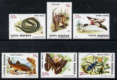 Rumania 1993 Shelduck from Protected Animals set of 6 unmounted mint, SG 5529, Mi 4897*