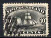 Newfoundland 1887-88 Brigantine 10c black used SG54