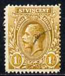 St Vincent 1913-17 KG5 1s bistre MCA used SG117