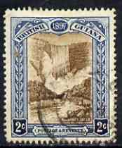 British Guiana 1898 QV Jubilee 2c brown & blue used SG218