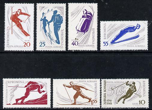 Rumania 1961 Winter Sports perf set of 7 unmounted mint, SG 2820-26, Mi 1951-57
