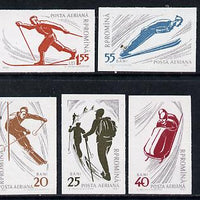 Rumania 1961 Winter Sports imperf set of 7, SG 2827-33, Mi 1965-71