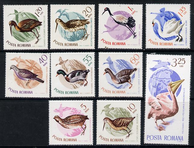 Rumania 1965 Migratory Birds set of 10 unmounted mint, SG 3303-12,,Mi 2430-39