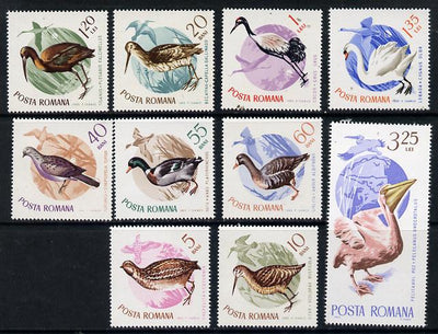 Rumania 1965 Migratory Birds set of 10 unmounted mint, SG 3303-12,,Mi 2430-39