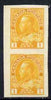 Canada 1922-31 KG5 1c chrome-yellow imperf vert pair mtd mint SG259