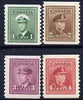 Canada 1942-48 KG6 coil set of 4 imperf x perf 9.5 mtd mint SG 397-98a