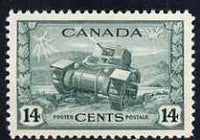 Canada 1942-48 KG6 War Effort 14c Tank mounted mint SG 385