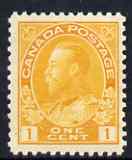 Canada 1922-31 KG5 1c chrome-yellow Die I fine mtd mint SG 246