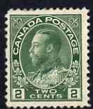 Canada 1922-31 KG5 2c deep green fine mtd mint SG 247