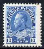 Canada 1922-31 KG5 10c blue fine mtd mint but tiny tone SG 253
