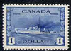 Canada 1942-48 KG6 War Effort $1 Destroyer mtd mint SG 388