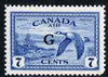 Canada 1950-52 Official 7c Canada Geese opt'd 'G' mounted mint, SG O190