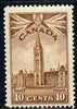 Canada 1942-48 KG6 War Effort 10c Parliament Building mtd mint SG 383